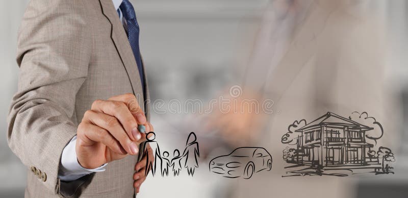 Om de afaceri arata planificare familie viitor royalty free stock photos