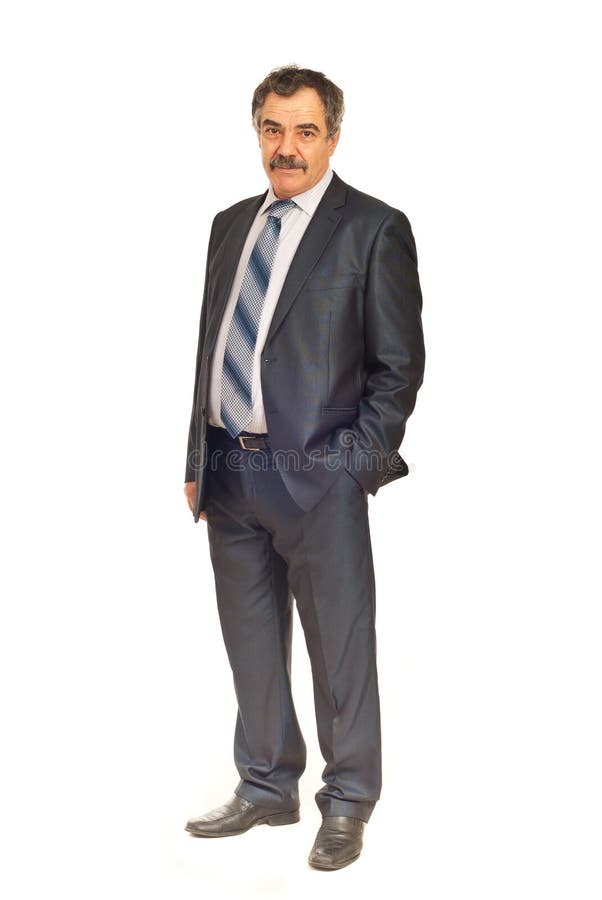 Om de afaceri matur pe deplin stock images