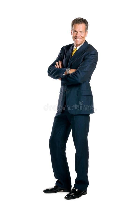 Om de afaceri zâmbitor royalty free stock photos