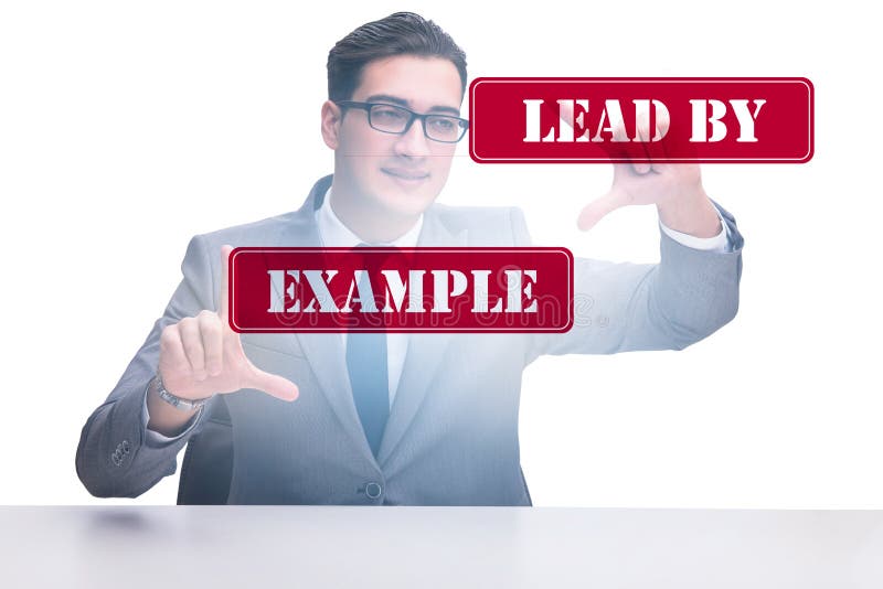 Om de afaceri în frunte după concept stock photography