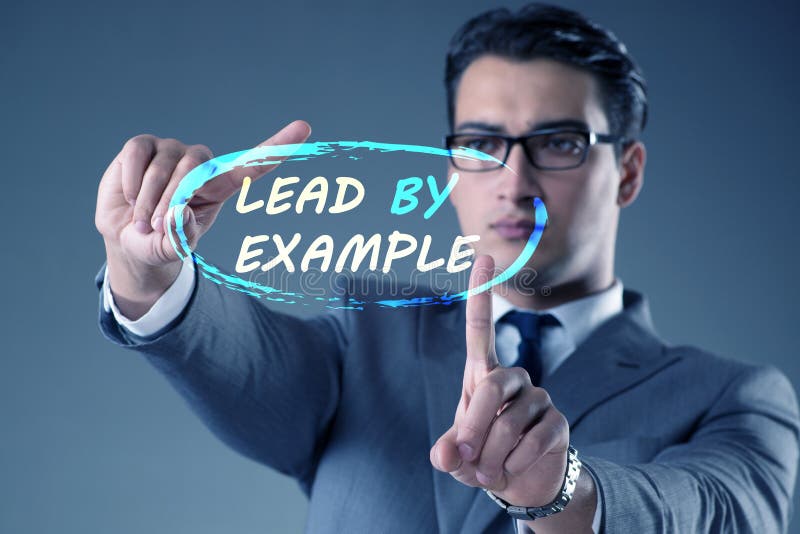 Om de afaceri în frunte după concept royalty free stock photography