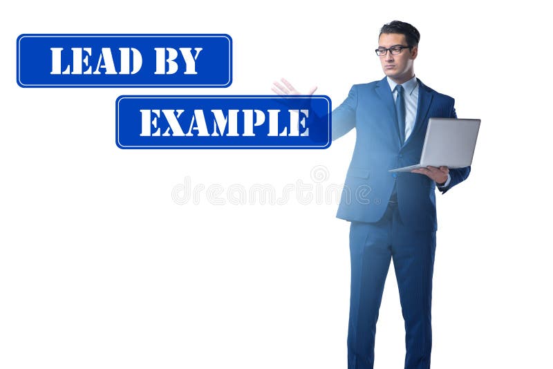 Om de afaceri în frunte după concept stock images
