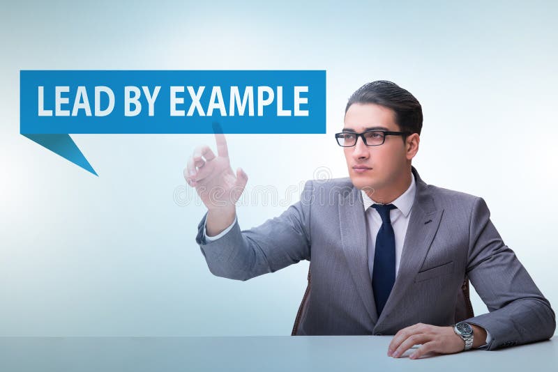 Om de afaceri în frunte după concept royalty free stock photo