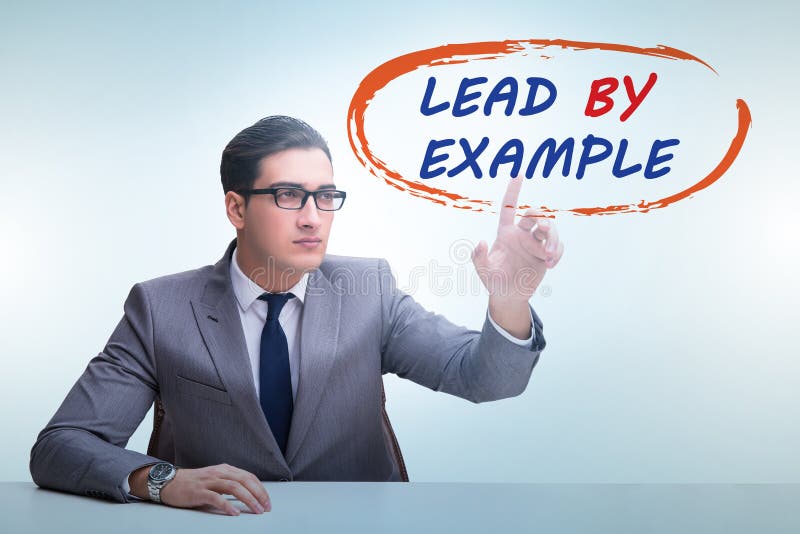 Om de afaceri în frunte după concept royalty free stock images