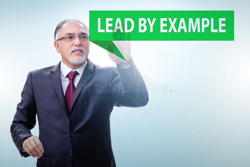 Om de afaceri în frunte după concept stock photography