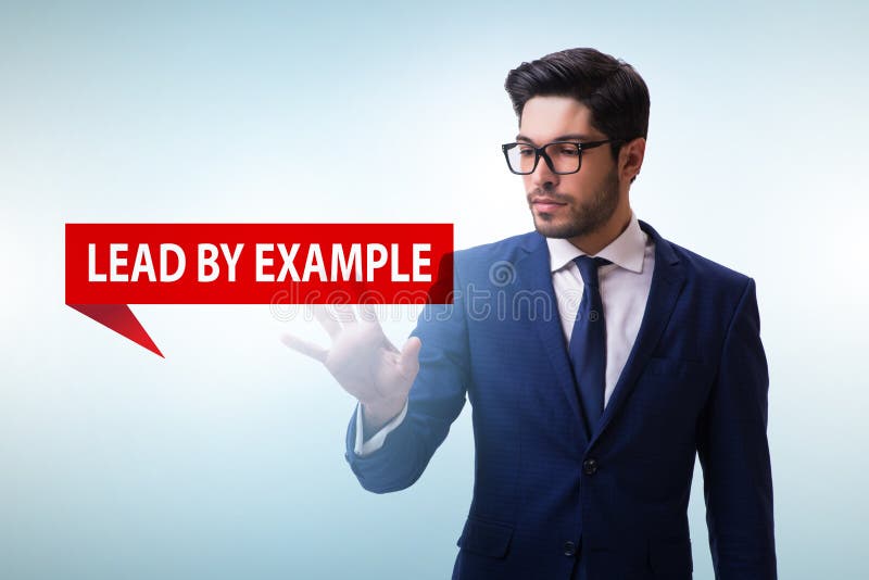Om de afaceri în frunte după concept stock images