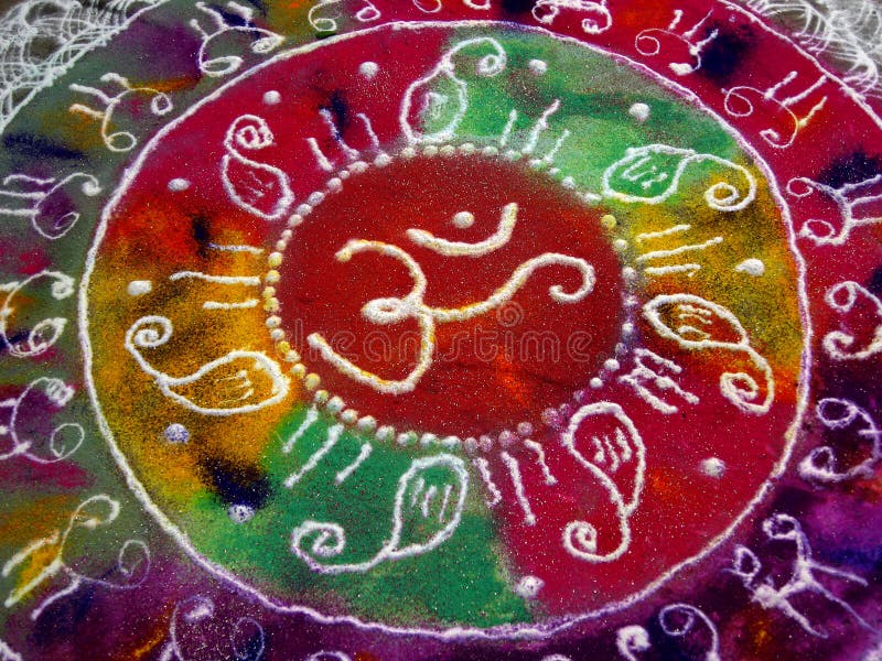OM-The Divine Handpainting royalty free stock photos OM-The Divine Handpainting royalty free stock photos