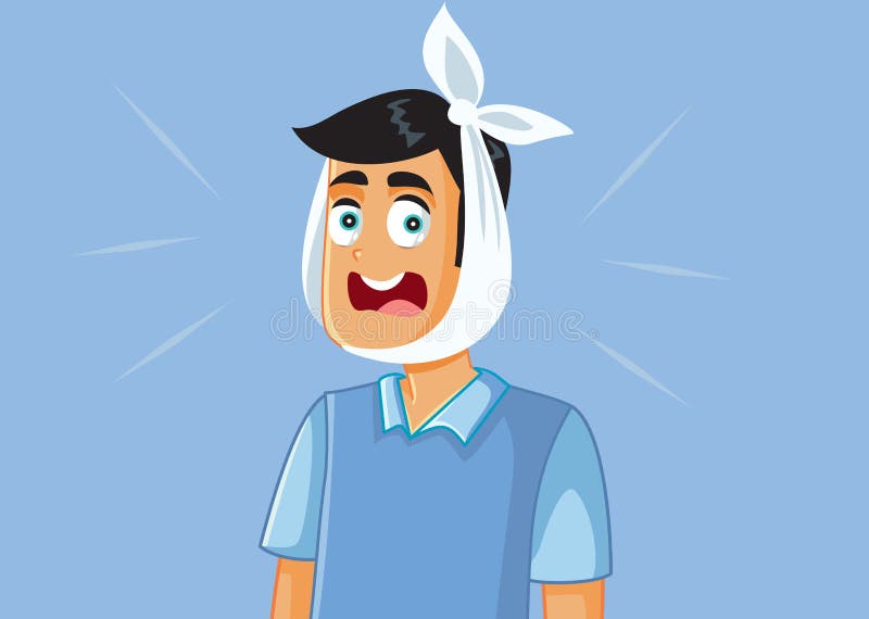 Om durere suferind durere severă de dinti stock illustration