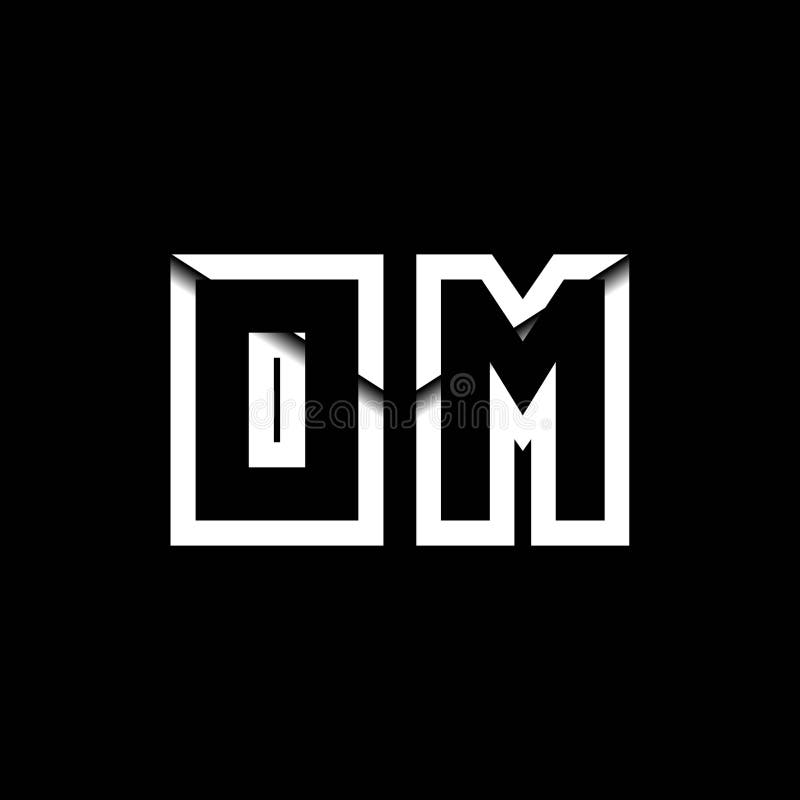 OM Monogram Envelope Shape Style vector illustration
