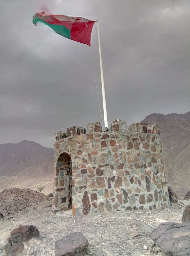 Oman flag royalty free stock photography
