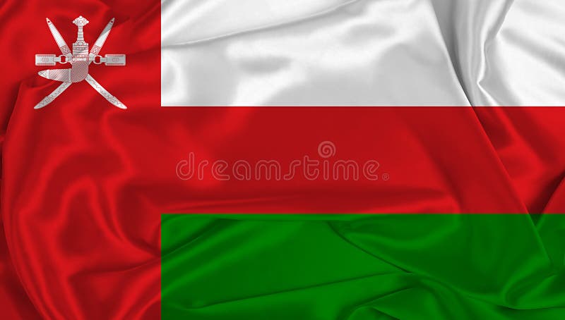 Silk Oman Flag royalty free stock photo