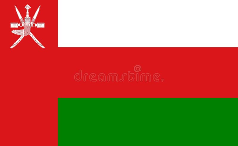 Oman flag state symbol background national banner. stock photo