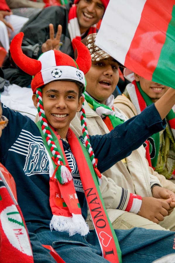 Oman Football Soccer Team Fans Editorial Stock Image Image of pride