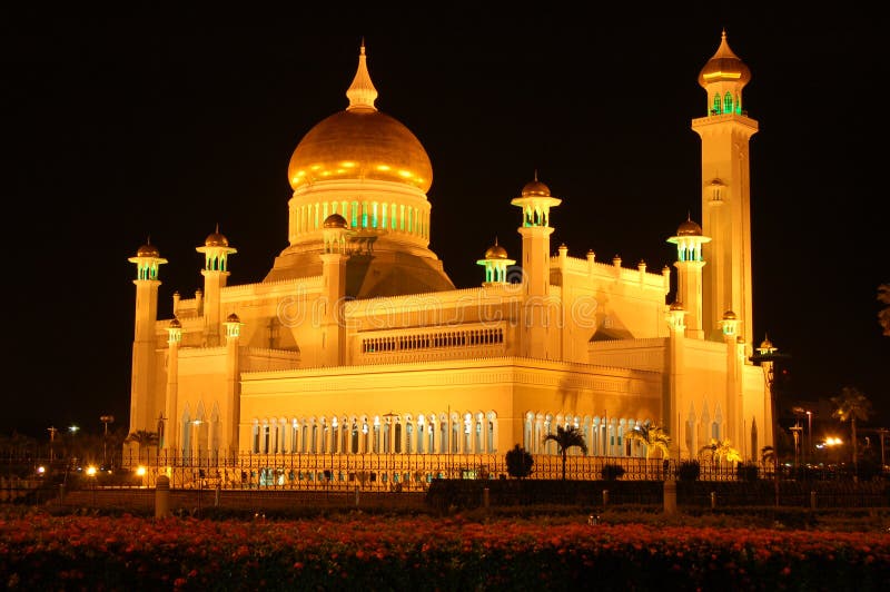 Omar Ali Saifuddin Mosque royalty-vrije stock afbeeldingen Omar Ali Saifuddin Mosque royalty-vrije stock afbeeldingen