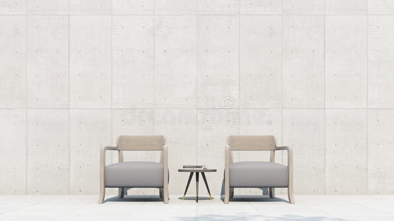 Ombre d'arbre sur le mur et la chaise illustration libre de droits
