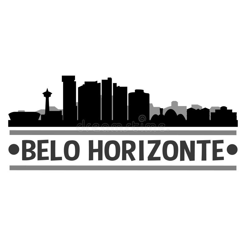 Ombre d'Art Design Skyline Night Flat de vecteur d'icône de Belo Horizonte Brésil Amérique du Sud illustration stock Ombre d'Art Design Skyline Night Flat de vecteur d'icône de Belo Horizonte Brésil Amérique du Sud illustration stock