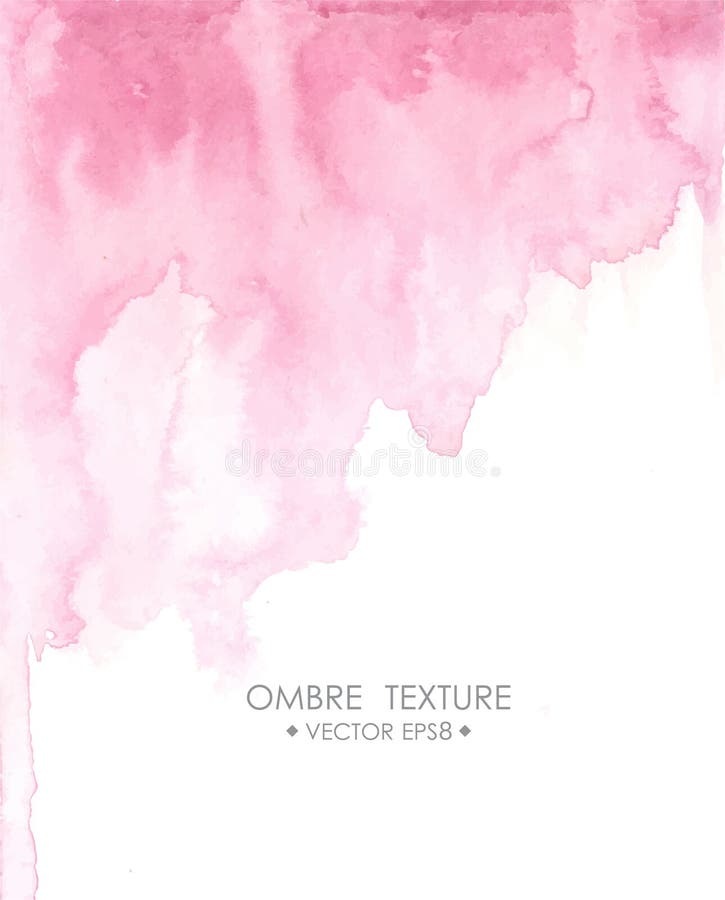 Ombre Watercolor Pink Hand Drawn Ombre Texture. Stock Illustration -  Illustration of brush, color: 69051722