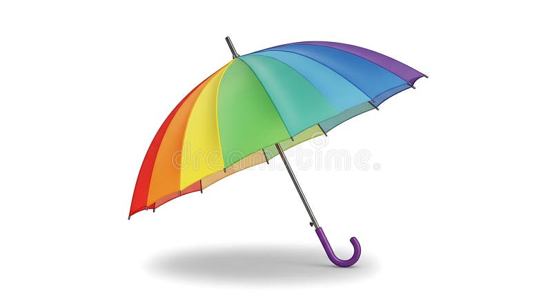 Ombrello colorato con tonalità arcobaleno royalty illustrazione gratis