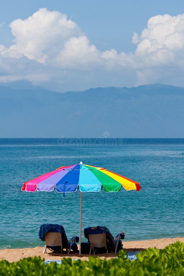 Ombrello di spiaggia fotografia stock