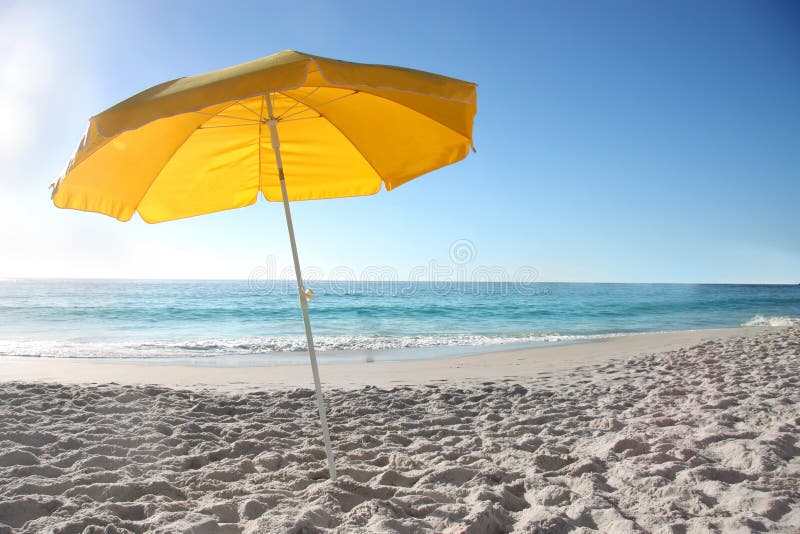 Ombrello di spiaggia fotografie stock