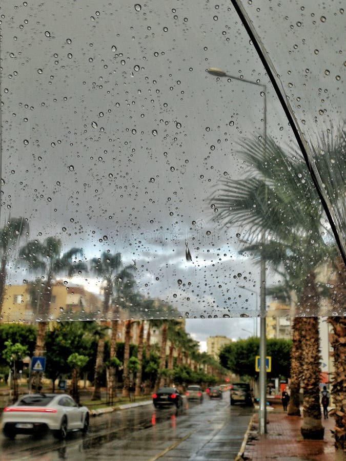 Ombrello Trasparente Con Pioggia in Una Giornata Piovosa E Via Bagnata Di  Fondo Del Viale Immagine Stock - Immagine di precipitazione, felice:  264340739