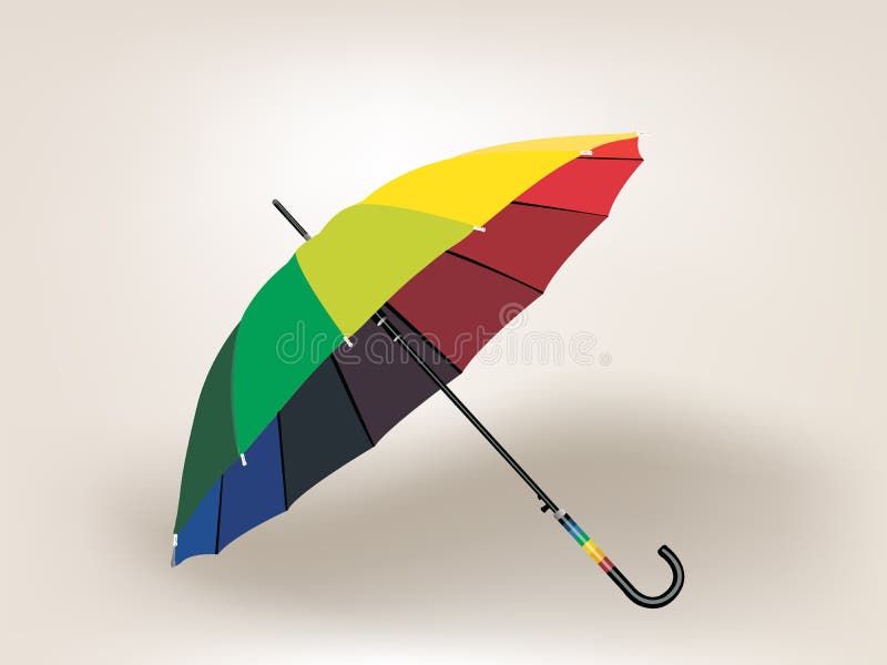 Ombrello variopinto illustrazione di stock
