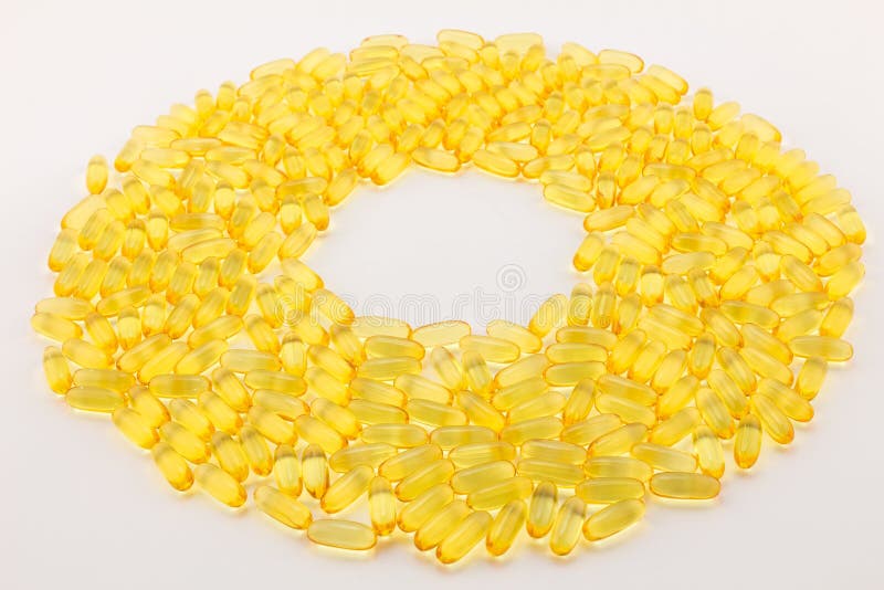 Omega 3 and 6 Fish Oil Capsules Stock Image Image of gold, nutrition