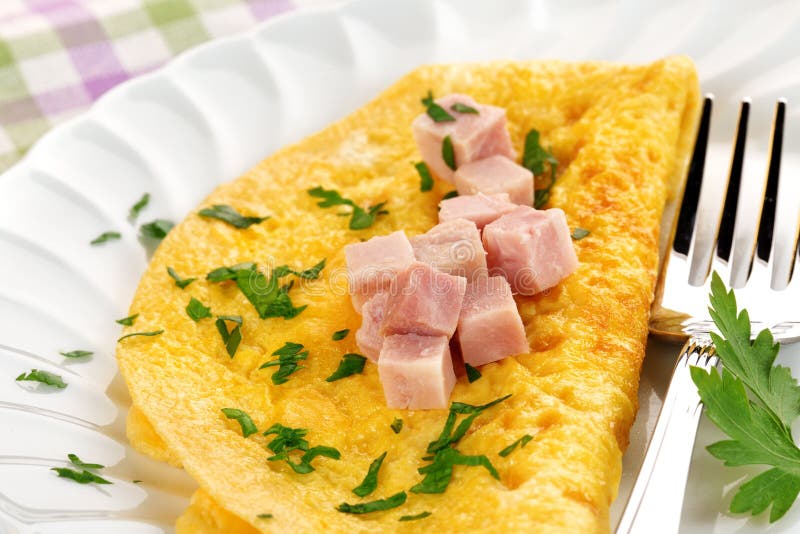 Ham omelette stock photo. Image of cuisine, close, cheese 55514248