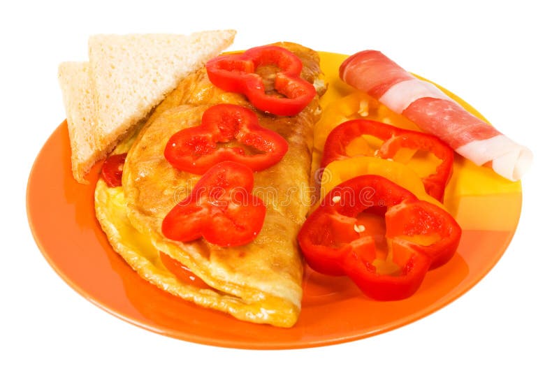 Omelet on the plate