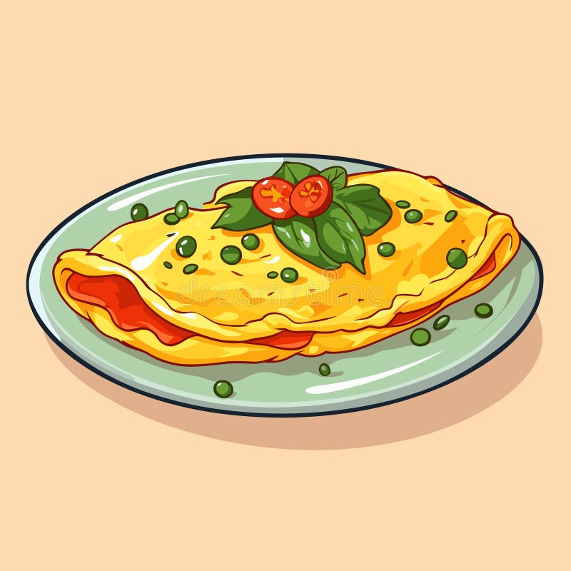Omelette Scrambled Eggs As Tasty Dishes with Egg Ingredient Served on ...