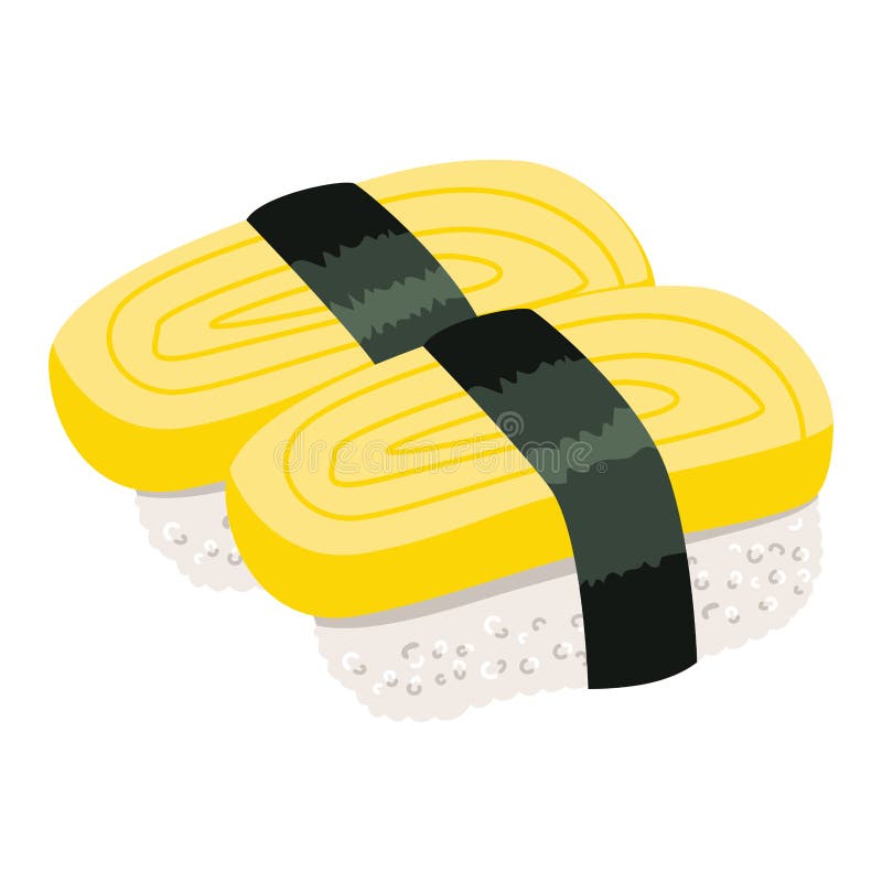 OmelettNigiri sushi royaltyfri illustrationer OmelettNigiri sushi royaltyfri illustrationer
