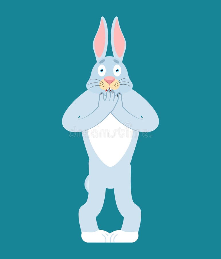 OMG effrayé par lapin Lièvres oh mon emoji de Dieu Animal effrayé Vect illustration de vecteur OMG effrayé par lapin Lièvres oh mon emoji de Dieu Animal effrayé Vect illustration de vecteur