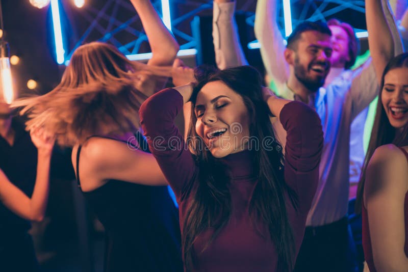 Omg Its Wonderful. Portrait of Ecstatic Girl Have Fun Enjoy Party ...