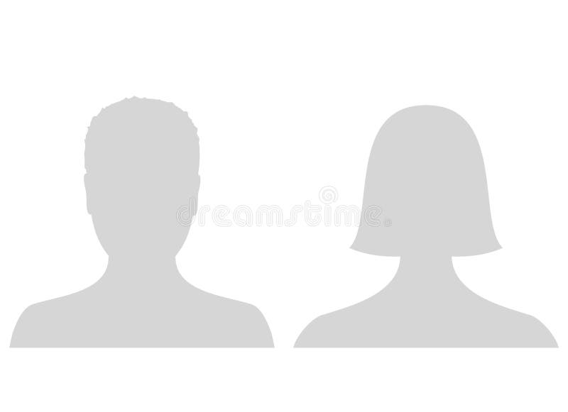 Omita el icono masculino y femenino de la imagen del perfil del avatar Placeholder gris de la foto del hombre y de la mujer stock de ilustración Omita el icono masculino y femenino de la imagen del perfil del avatar Placeholder gris de la foto del hombre y de la mujer stock de ilustración