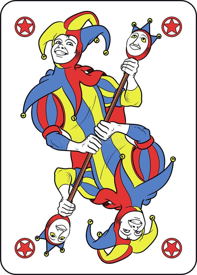 Omkeerbare joker royalty-vrije illustratie Omkeerbare joker royalty-vrije illustratie