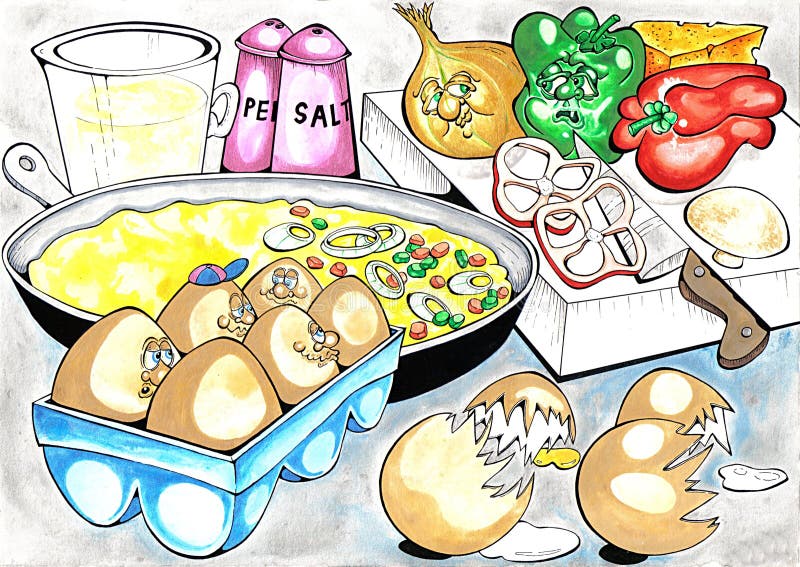 omlet ilustracji omlet ilustracji