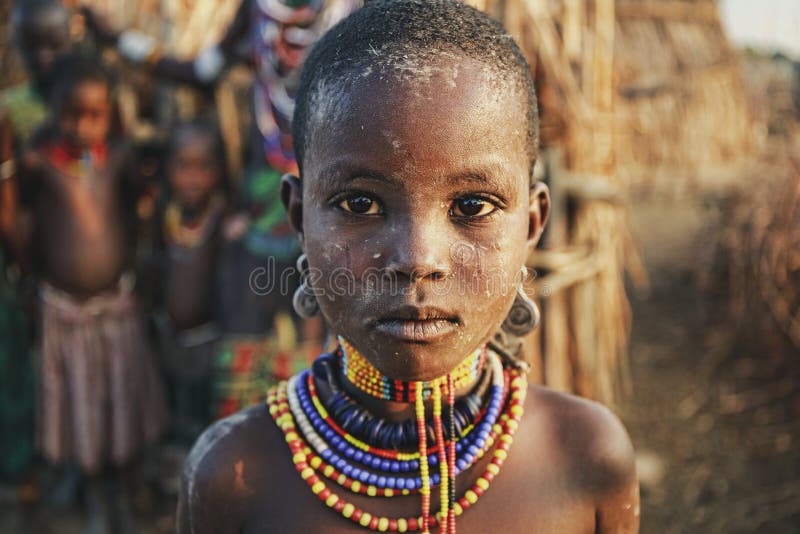 Very Young African Tribe Girls