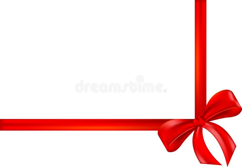 Red gift ribbon, bow, final wrap. Red gift ribbon, bow, final wrap