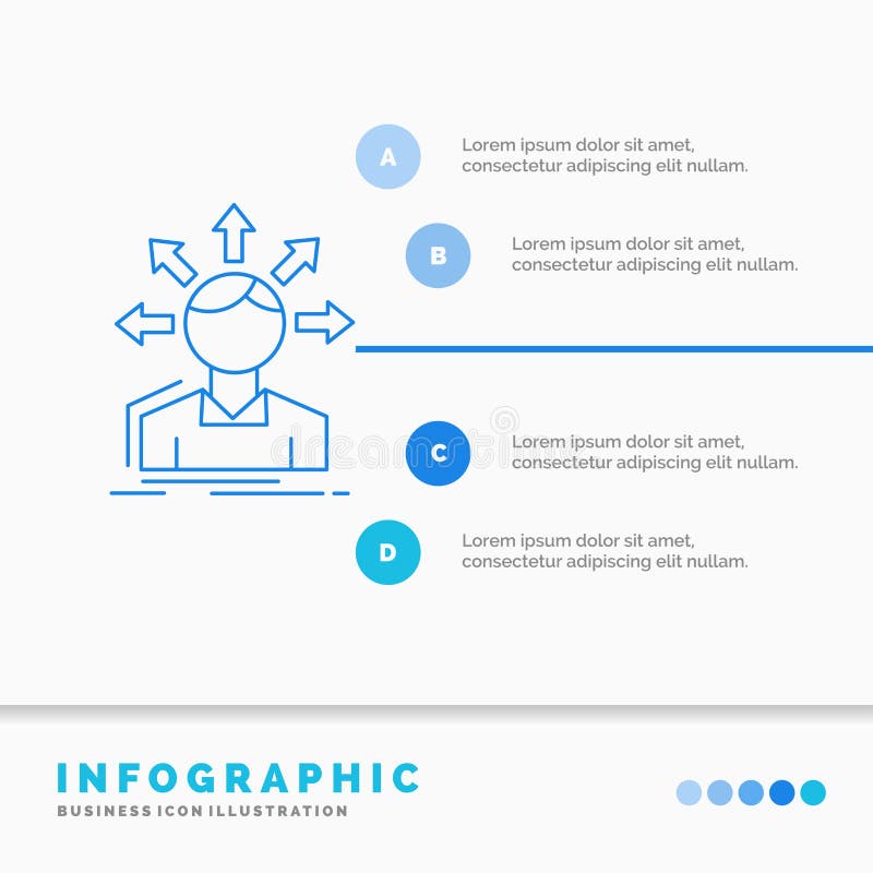 Omvandlingsskillnad, m? ngfald, alternativ, struktur, anv? ndare? verg? ngsInfographics mall f? r Website och presentation linje vektor illustrationer