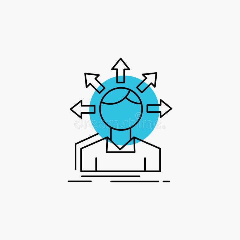 Conversion difference, diversity, options, structure, user transition Line Icon. Vector EPS10 Abstract Template background