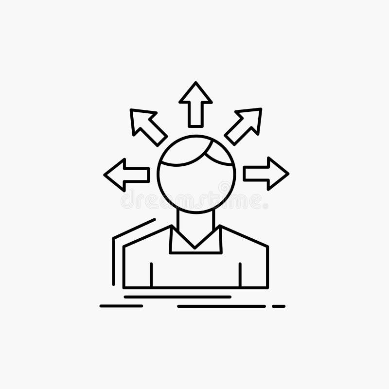 Omvandlingsskillnad, m? ngfald, alternativ, struktur, anv? ndare? verg? ngslinje symbol Vektor isolerad illustration royaltyfri illustrationer