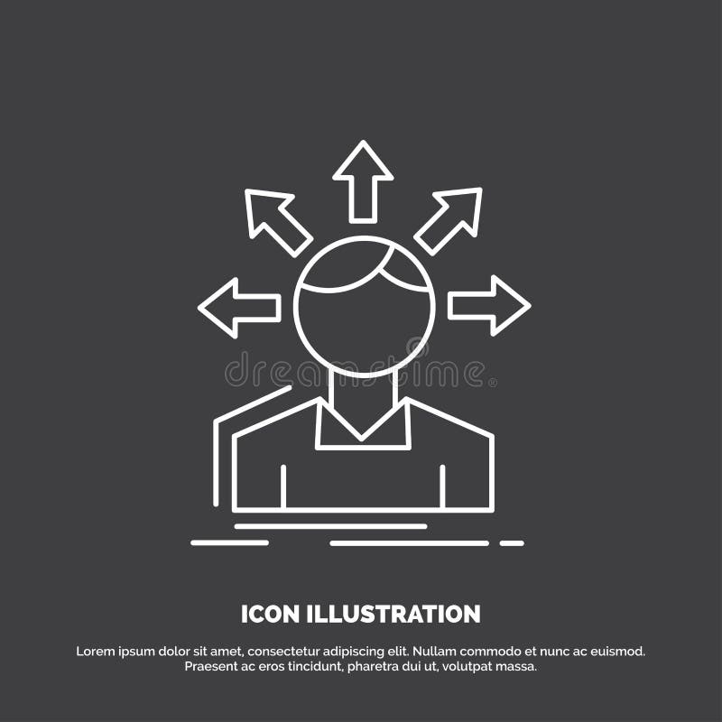 Omvandlingsskillnad, m? ngfald, alternativ, struktur, anv? ndare? verg? ngssymbol Linje vektorsymbol f? r UI och UX, website eller mob royaltyfri illustrationer