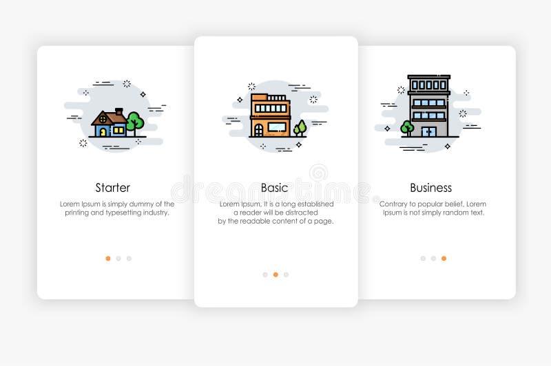 Onboarding screens design in Level concept. royalty free illustration