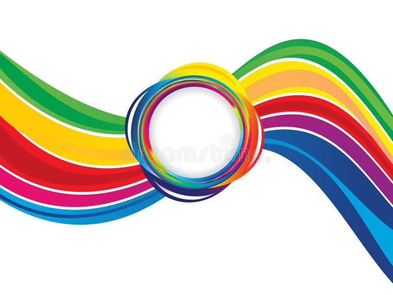 Onda creativa artística abstracta del arco iris stock de ilustración