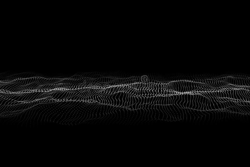 Onda 3d Onda das part?culas Onda futurista do ponto Projeto para o cartaz Dados grandes Ilustra??o do vetor ilustração royalty free Onda 3d Onda das part?culas Onda futurista do ponto Projeto para o cartaz Dados grandes Ilustra??o do vetor ilustração royalty free