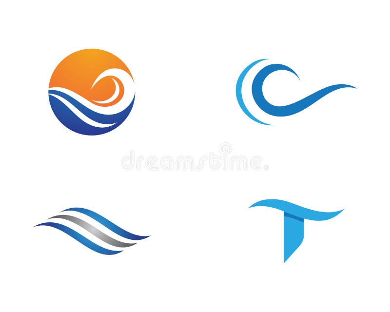 Onda de agua Logo Template