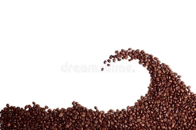 Grãos de café em movimento foto de stock royalty free