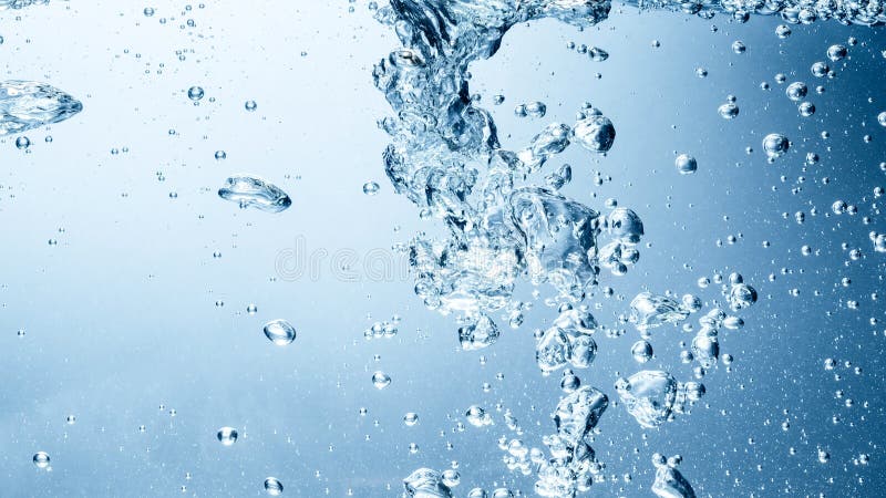 Blue water wave and bubbles to clean drinking water. Blue water wave and bubbles to clean drinking water