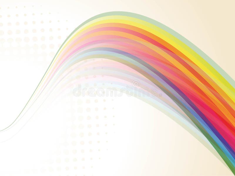 Onda fantástica del arco iris creativo colorido stock de ilustración