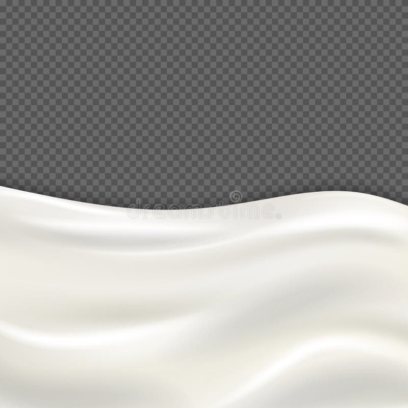 Onda fresca del latte isolata su fondo a quadretti trasparente illustrazione vettoriale